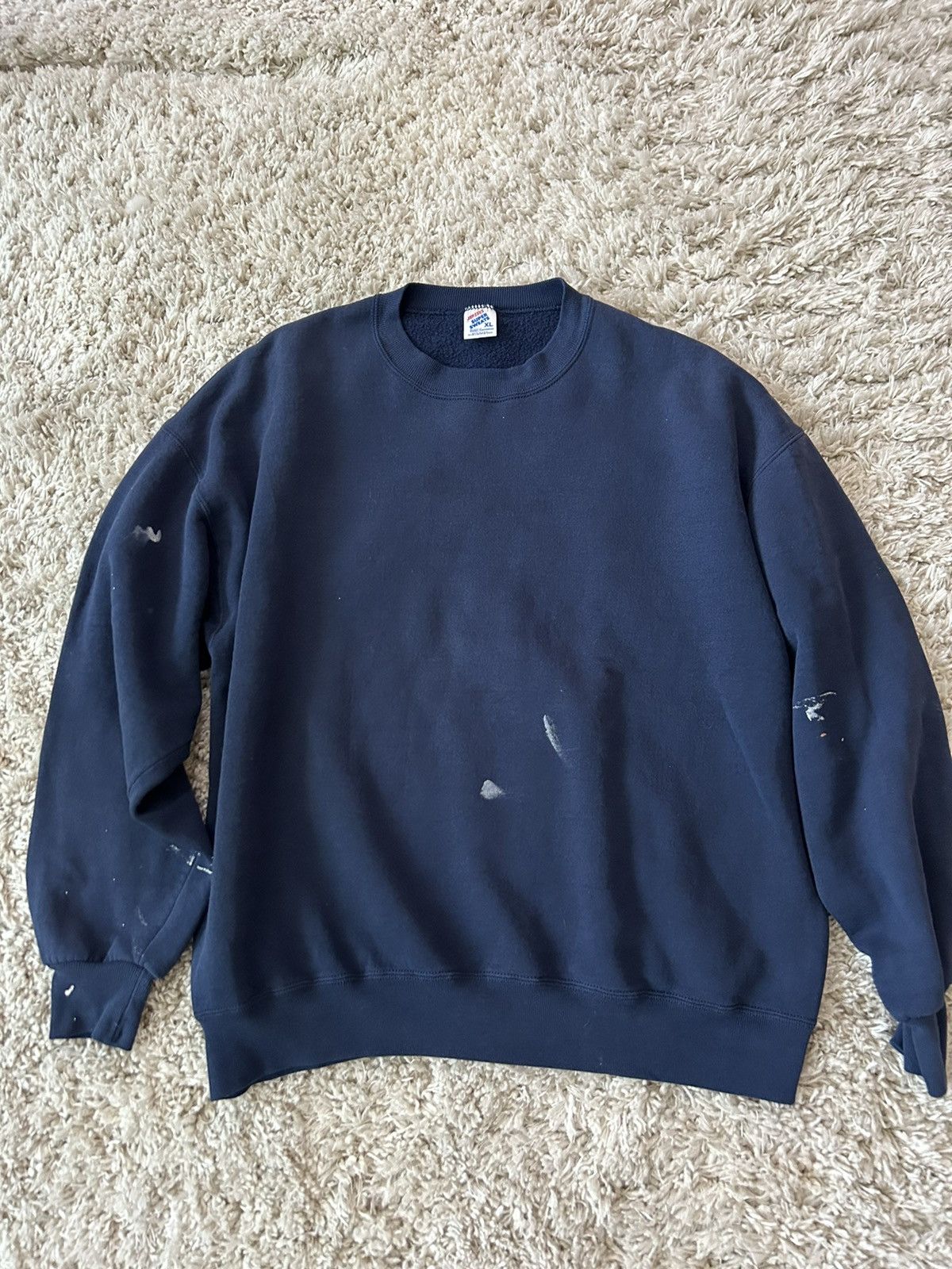 Vintage 90s Blue Painted Crewneck