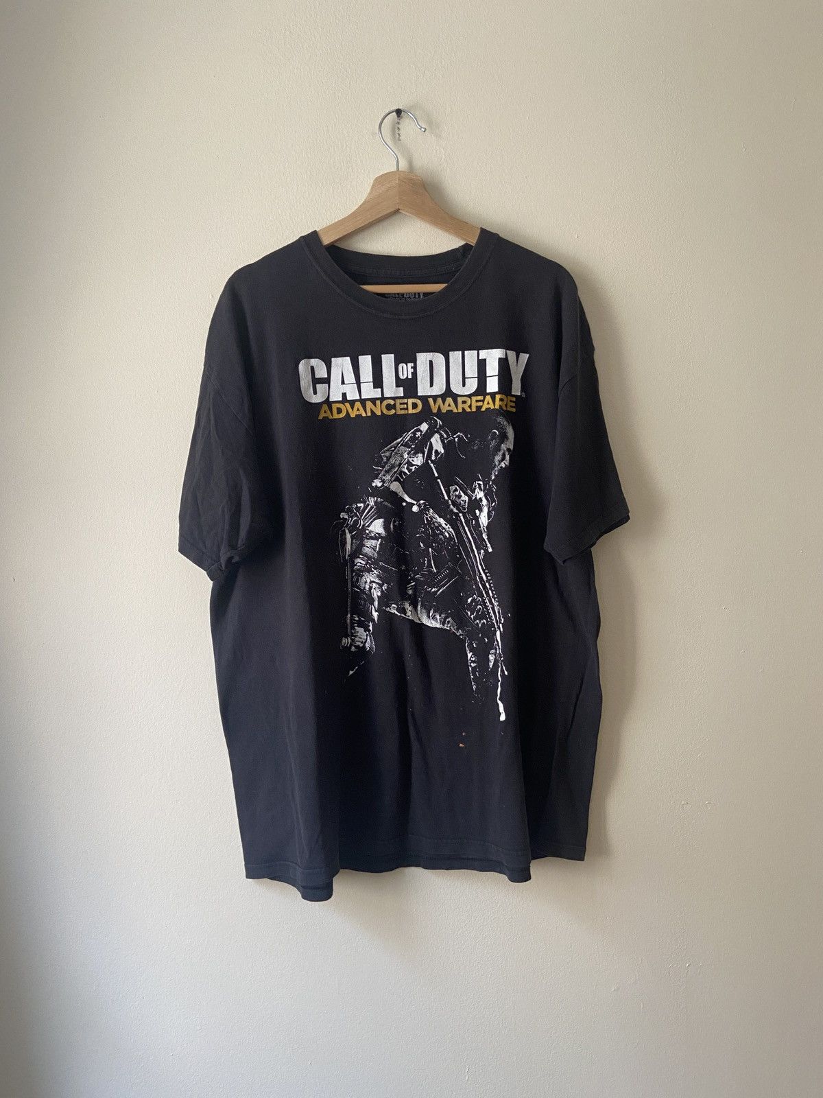 Vintage Call Of Duty Advanced Warfare Activision Black Tee Shirt