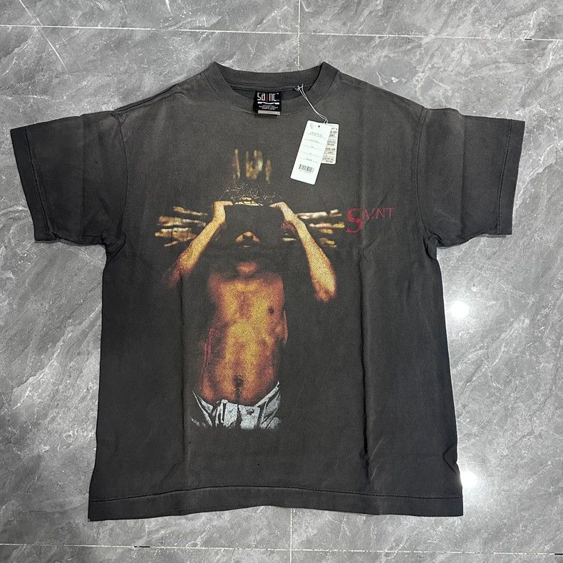 Michael Saint Michael Black Washed 2pac Godfather Makes Old Short S T-Shirts, Hoodie, Sweatshirt | FlexRushtees.com