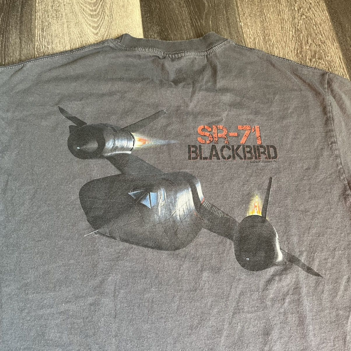 Vintage 2000s Military Nasa Sr 71 Blackbird Graphic Logo Tee