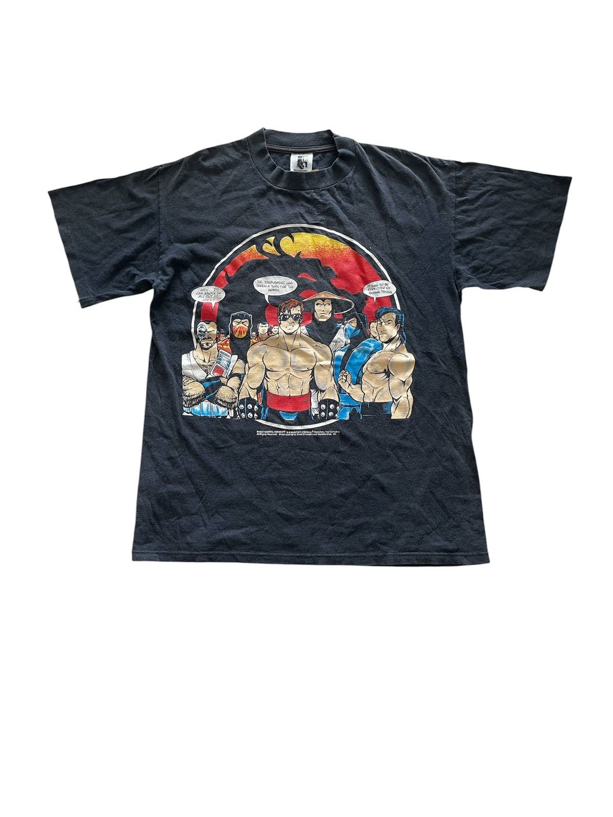 Other Vintage Mortal Kombat Graphic Tee 90s Black