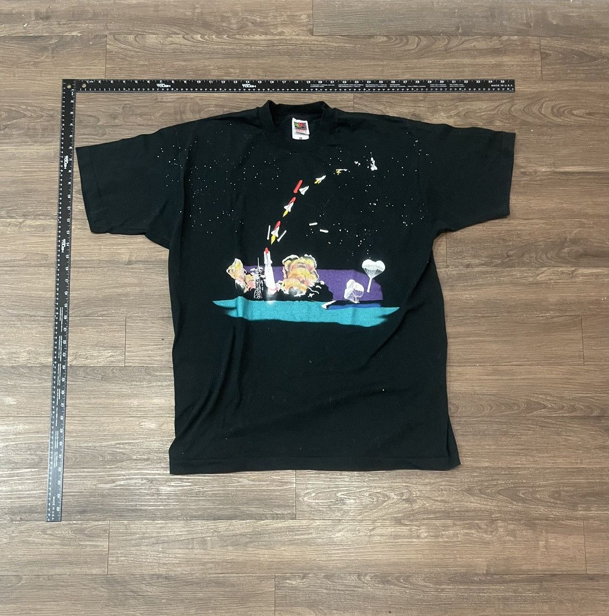 Men S Vintage Usa Spaceship Take Off T Shirt Sz Xl