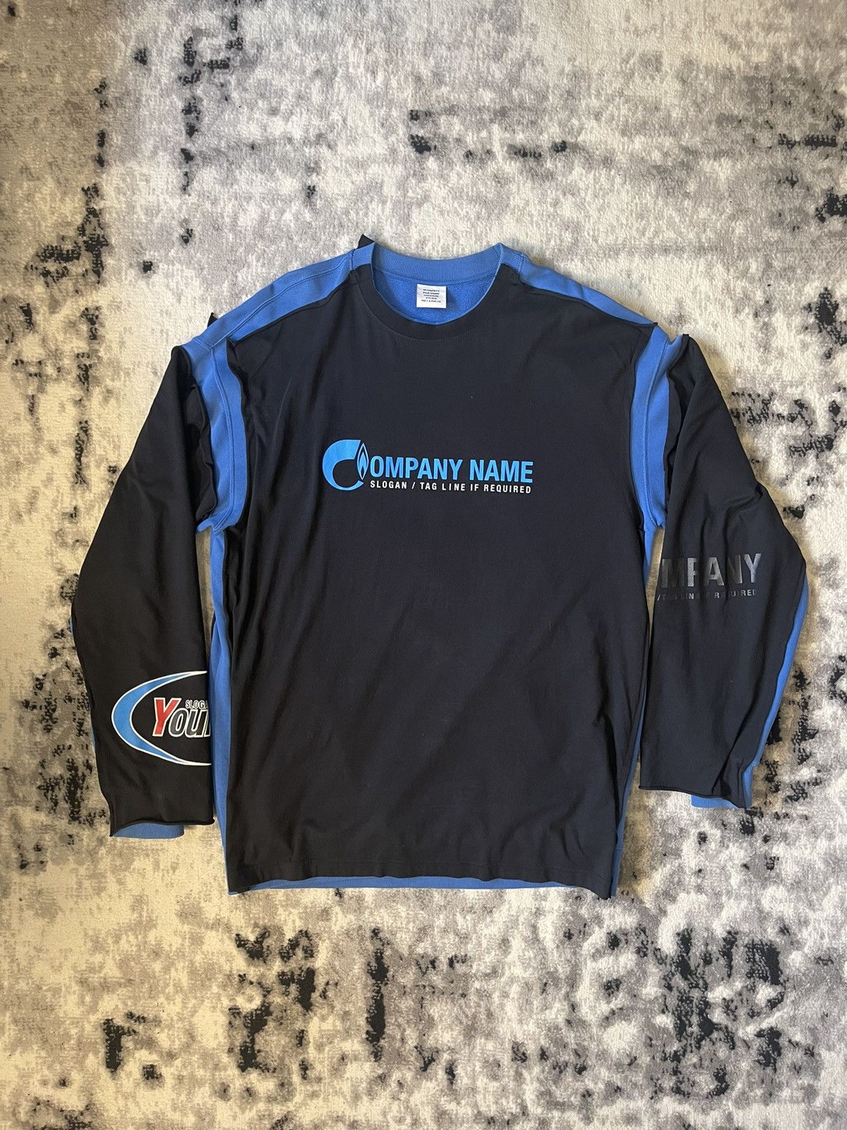 Vetements 19ss Your Company Name Double Layered Sweatshirt T-Shirts, Hoodie | FlexRushtees.com