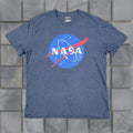 Jansport Nasa Shirt Men S Medium Blue Logo Graphic Tee Crew Neck Short Sleeve Pullover
