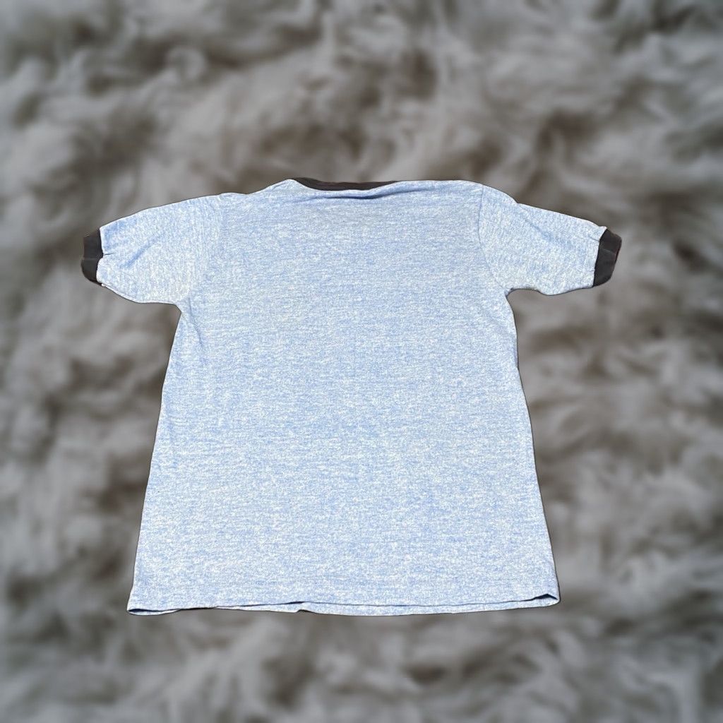 Vintage Universal Studios Ringer Tee Blue Movie Tv Parks Delorean Back To The Future
