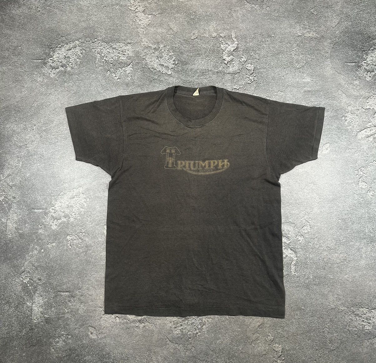 Vintage 90s Triumph Motorcycles Screen Stars Black Tee Sz Xl
