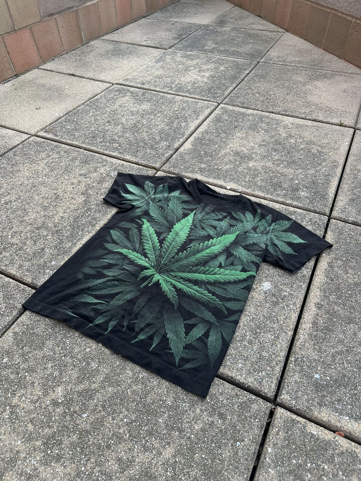 Vintage 1990s Aop Weed Tee Hoodie, Sweatshirt | FlexRushtees.com