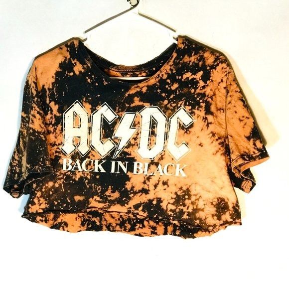 Dc Ac Dc Custom T Shirt Size Large Tie Dye Just Do It Tee Bleac