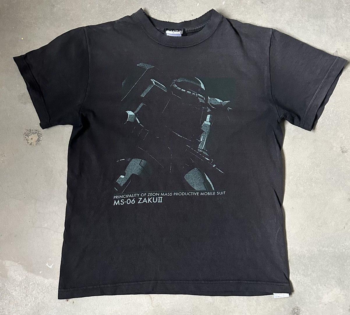 Japanese Brand Vintage Bandai Ms 06 Zakuii Gundam Tee