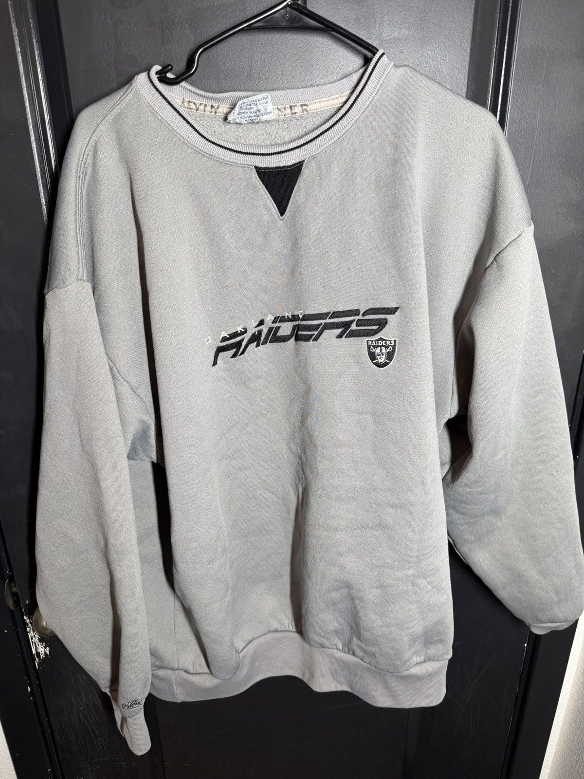 Majestic Grey Oakland Raider Sweater