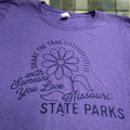 Fruit Of The Loom Fruit Of The Loom Missouri Hiking T Shirt Large Purple Graphic Casual Mountains Wo Hoodie, Sweatshirt