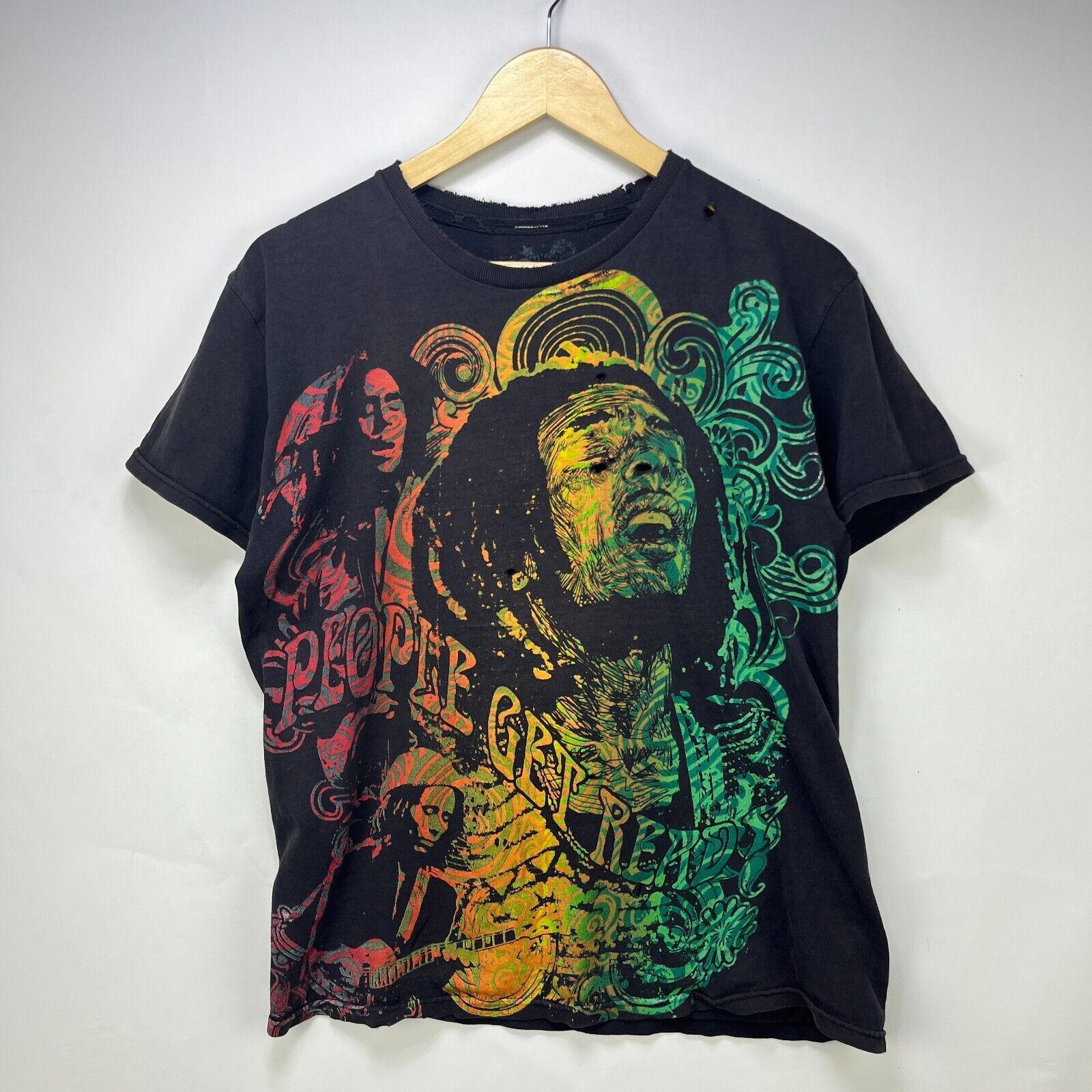 Bob Marley Vintage Y2k Sun Faded T Shirt Large Hoodie, Sweatshirt | FlexRushtees.com