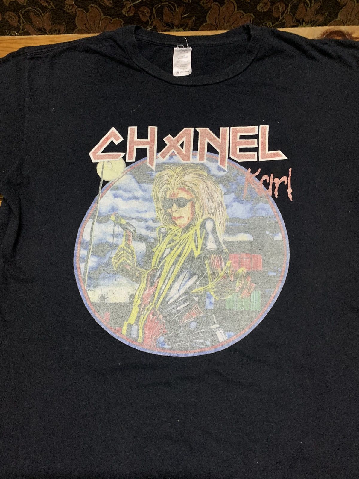 Band Tees Vintage Chanel Karl World Tour 1983 Im Style Printed Tee Hoodie, Sweatshirt | FlexRushtees.com