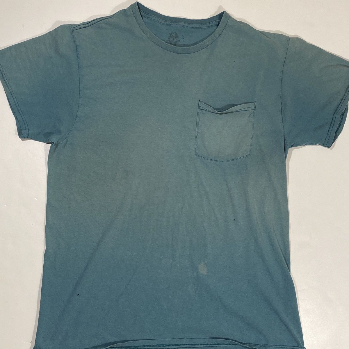 Vintage Fruit Of The Loom Green Blank Tee