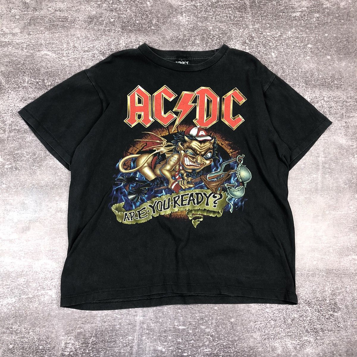 Dc Vintage Ac Dc Are You Ready Two Sided T Shirt Hoodie, Sweatshirt | FlexRushtees.com