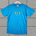 Fruit Of The Loom Vintage Palm Beach Shirt Mens Large Blue Embroidered Usa Y2k Destination Minimal S
