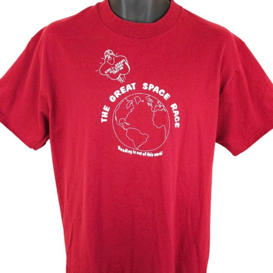 Vintage Great Space Race T Shirt Mens Size Large 90s Reading