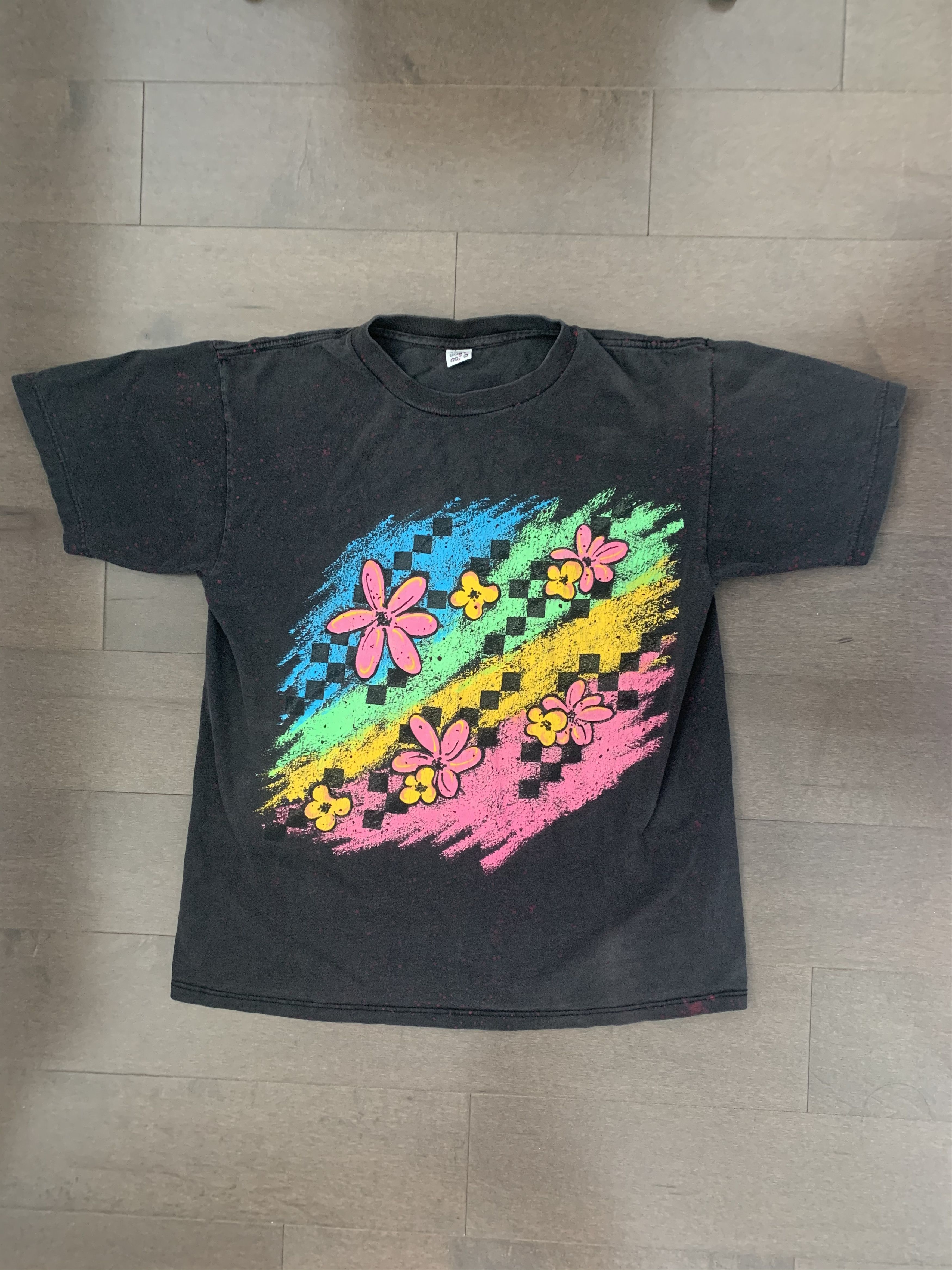 Vintage The Body Co Tropical Floral Shirt Blood Splatter