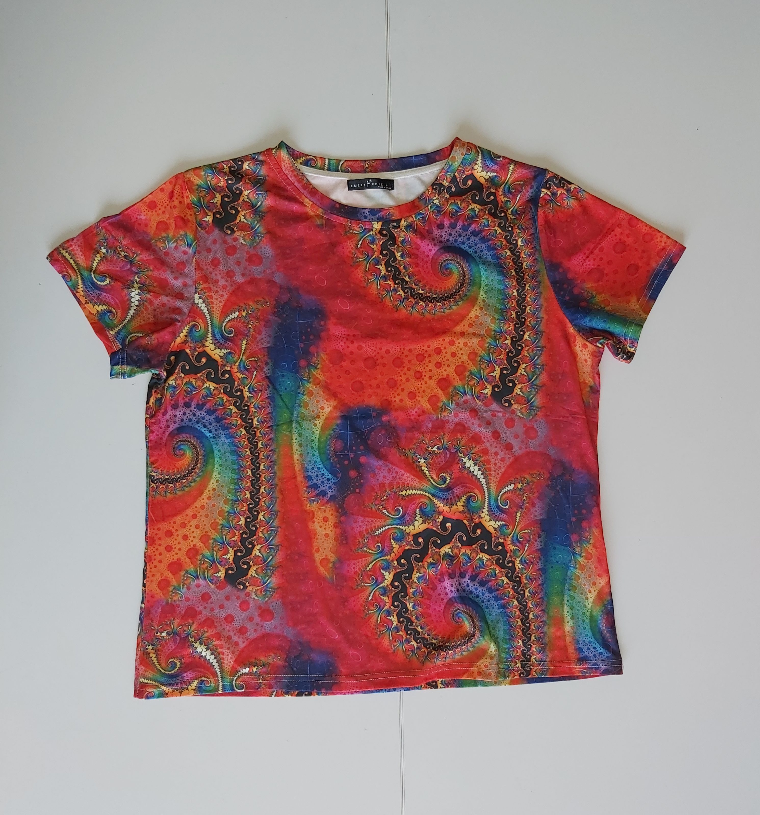 Acid X Mushrooms X Womens Tshirt Tee L