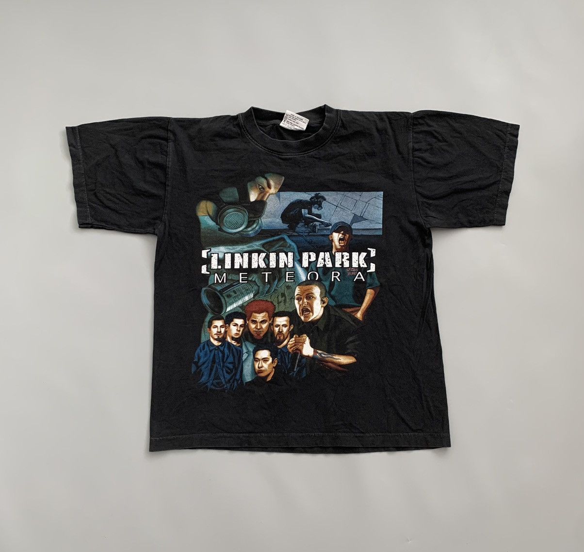 Vintage 00s Linkin Park Meteora Faded Tee Face Hoodie, Sweatshirt | FlexRushtees.com