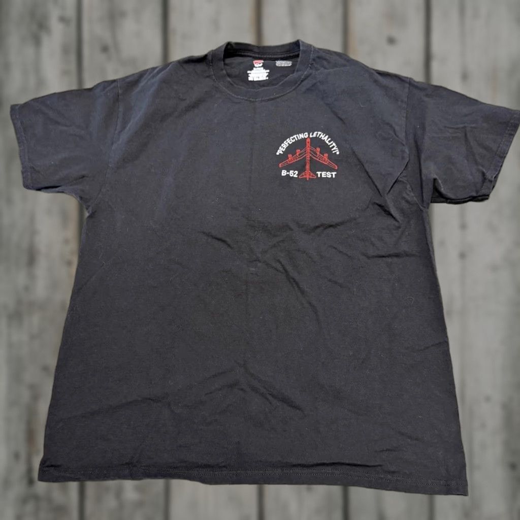 Hanes Vintage Rare B 52 Test Crew Shirt Det 1 53tmg Doom On You Grim Reaper Black Mens Xl