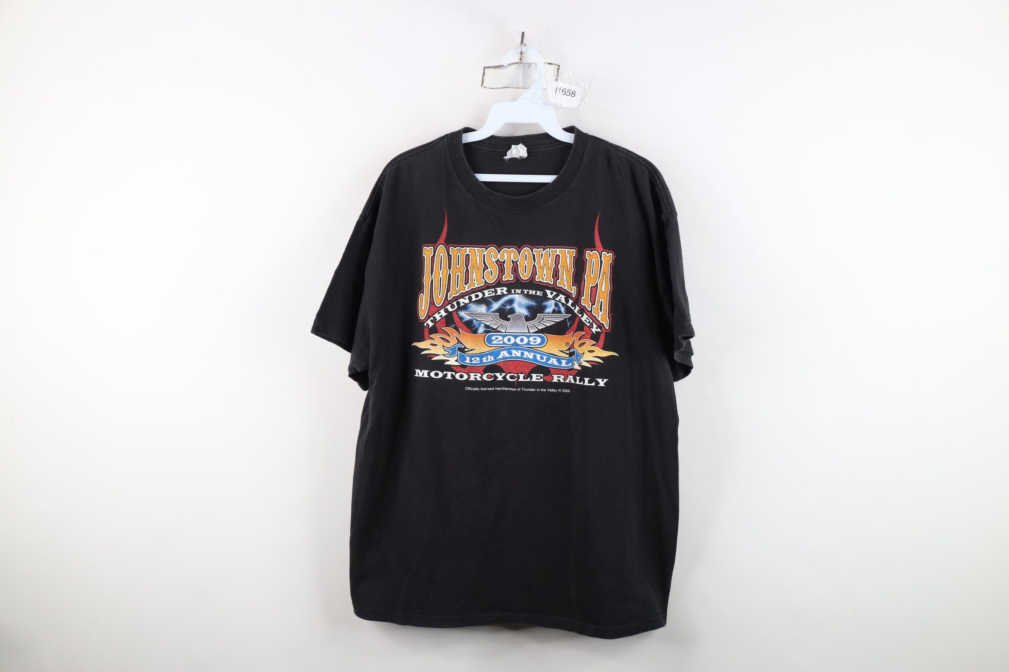Vintage Y2k Johnstown Motorcycle Rally Fire Tribal T Shirt