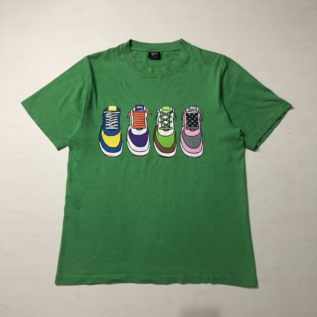 Vintage Stussy Sneakers Air Force 1 Tee 2000s