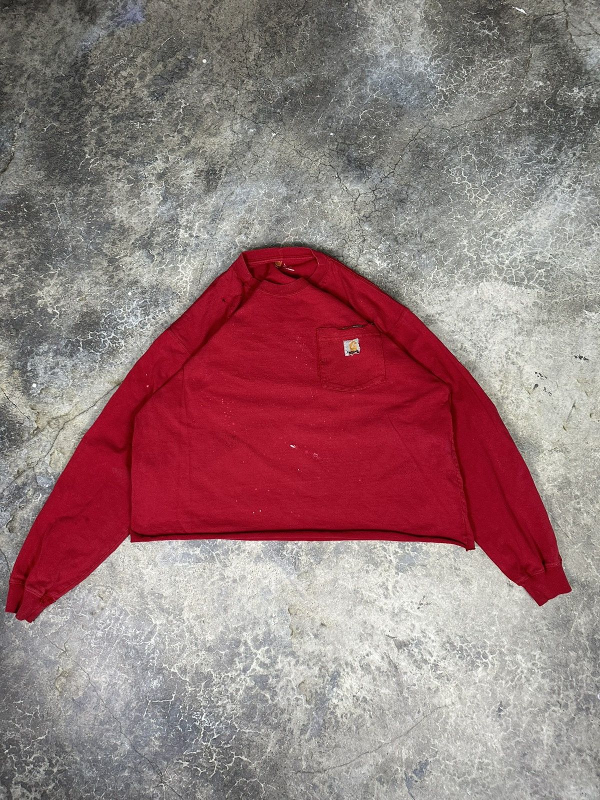Vintage Carhartt Distressed Pocket Tee Hoodie, Sweatshirt | FlexRushtees.com