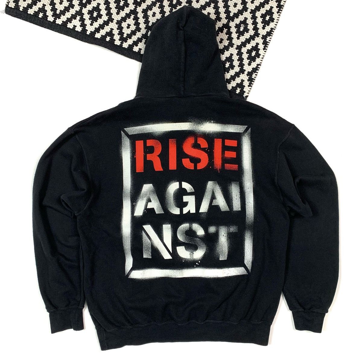 Band Tees Rage Against The Machine Hoodie Big Logo 2012 Size L Sweatshirt | FlexRushtees.com