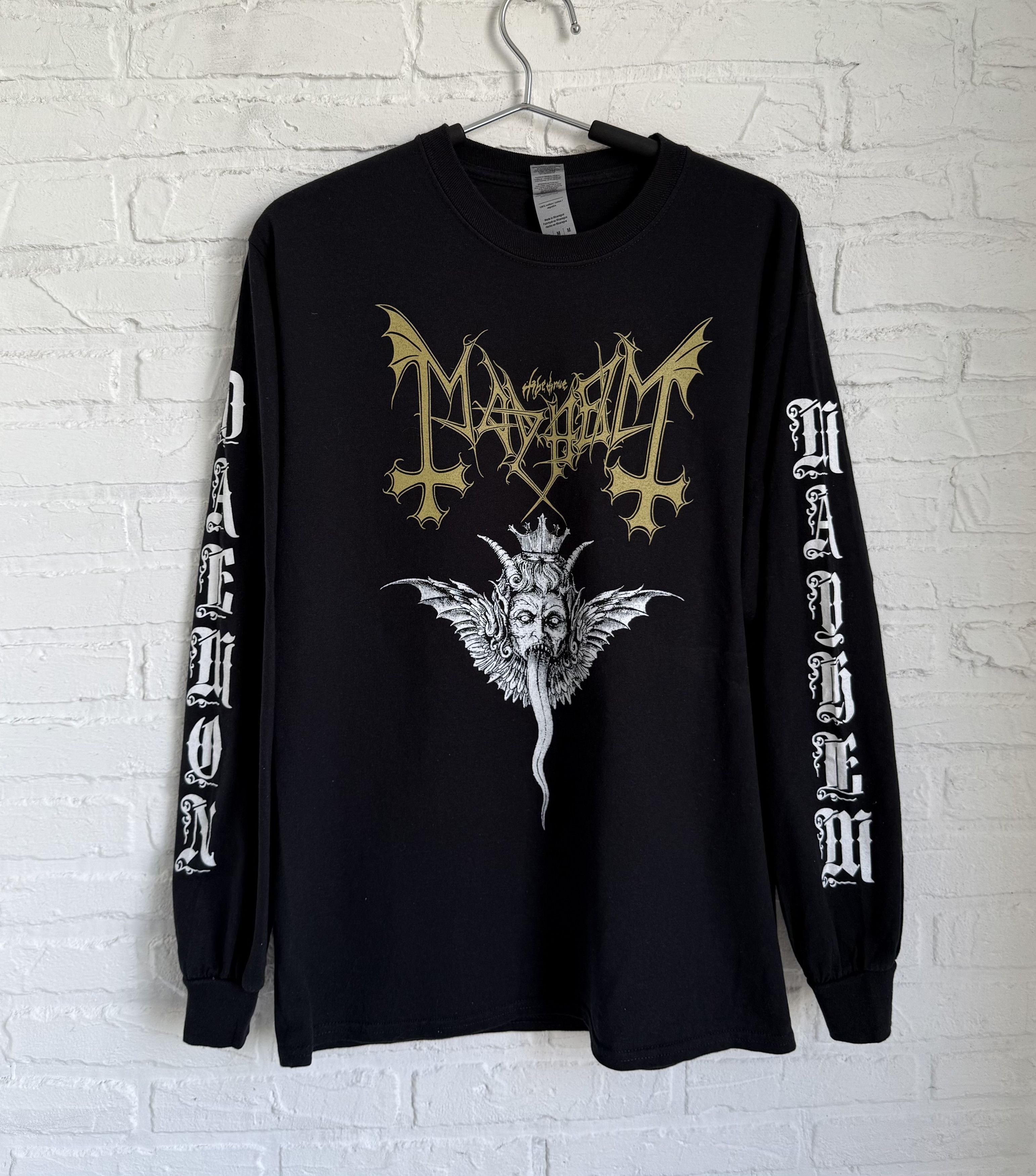 Vintage 2019 Mayhem Daemon Black Metal Long Sleeve T Shirt