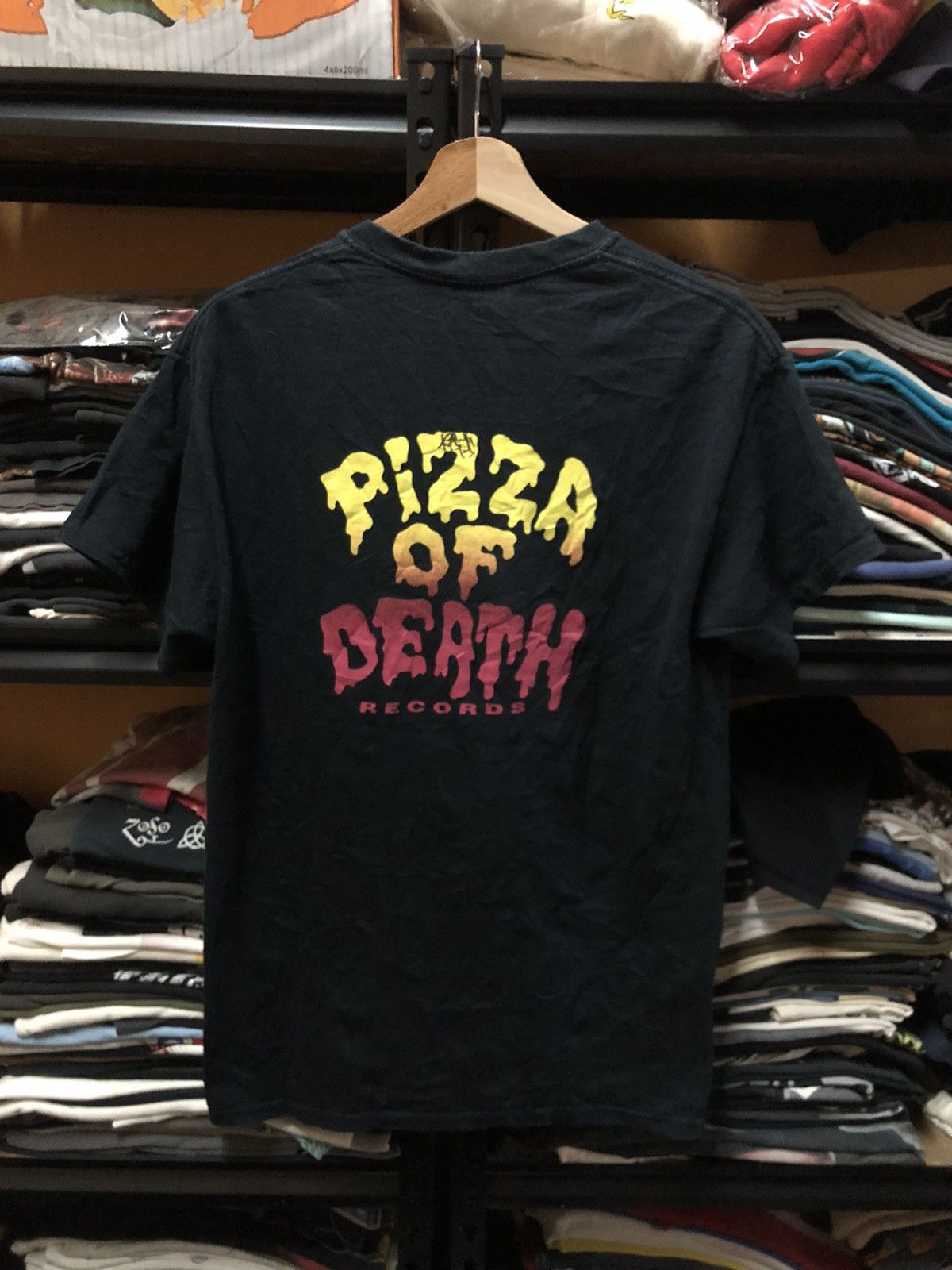 Vintage Pizza Of Death Record Tshirt Hoodie, Sweatshirt | FlexRushtees.com