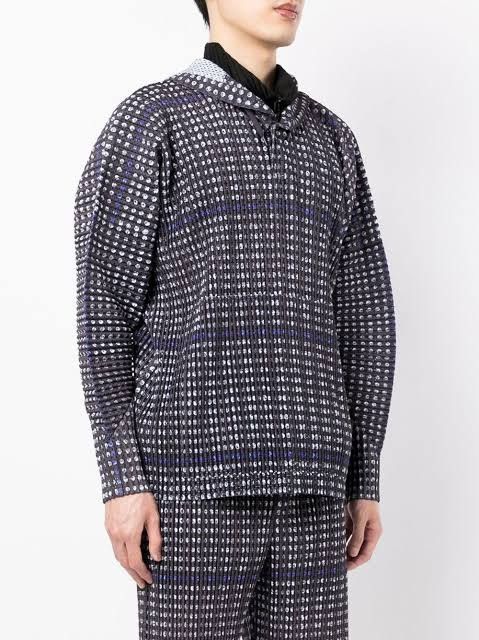 Homme Plisse Issey Miyake Homme Plisse Pleated Printed Hoodie