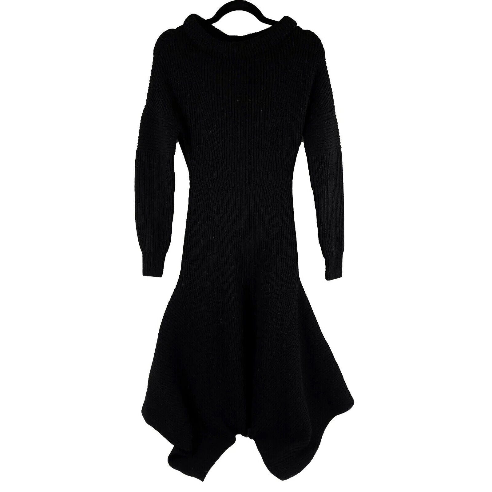 Mcqueen Alexander Mcqueen New W Tags Black Ribbed Knit Flare Dr T-Shirts, Hoodie, Sweatshirt | AU16VibeMintTees.com