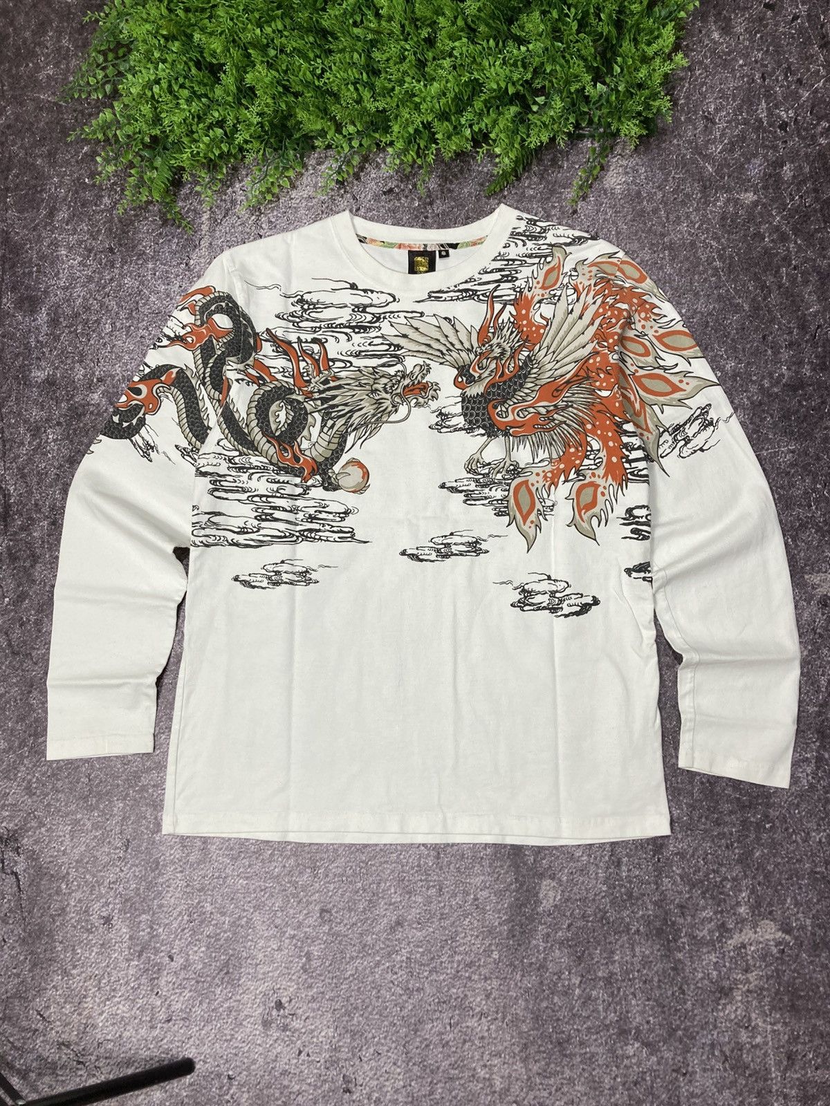 Japanese Brand Gumu Sukajan Dragon Tiger Snake Phenix Printed T Shirt Tee