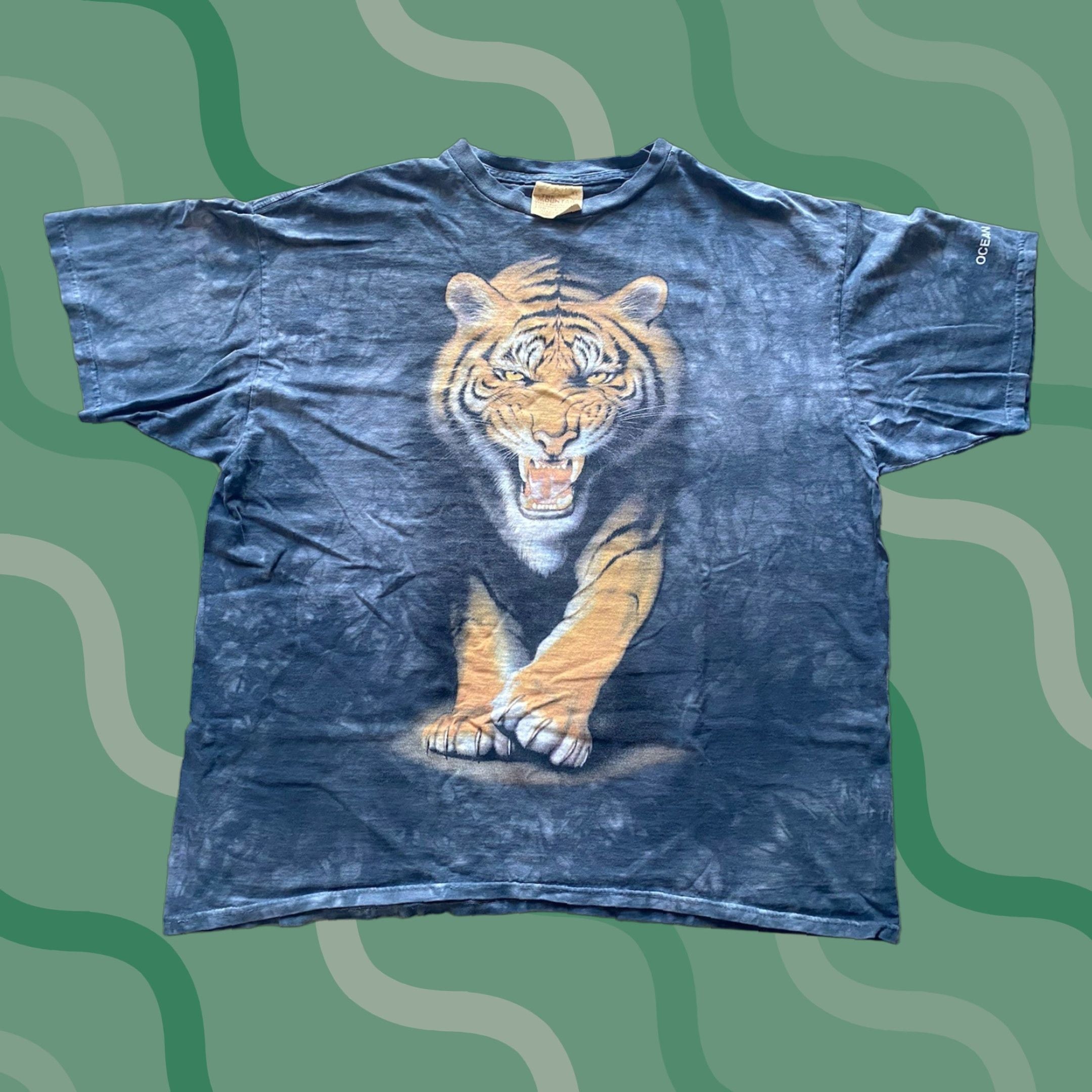 Mountain Vintage The Mountain T Shirt Xl Men Multicolor 90s Tiger Animals Nature 1990s Mens