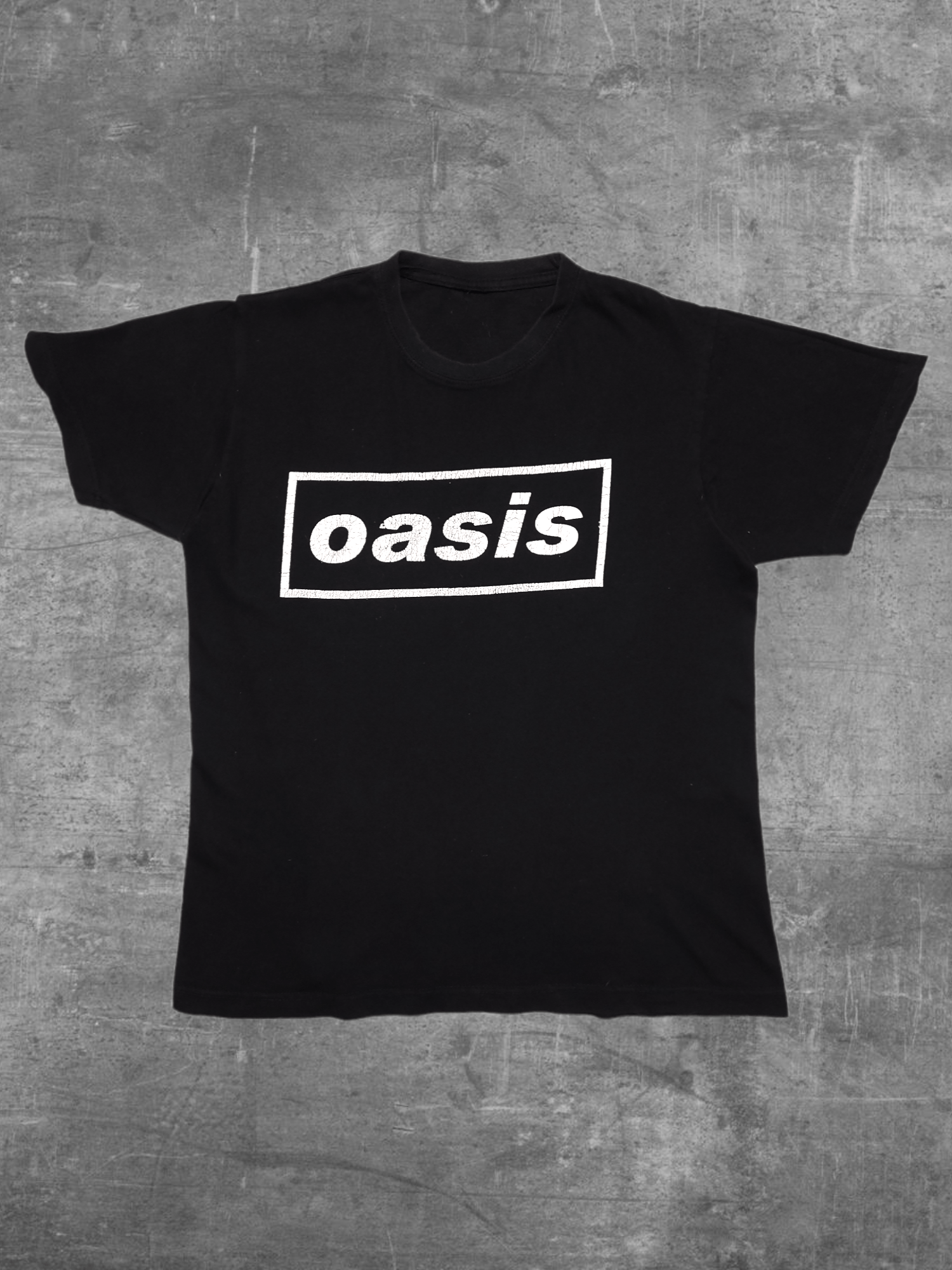 Vintage 00 Oasis Definitely Maybe Box Big Logo Bogo Band Rock Tee Hoodie, Sweatshirt | FlexRushtees.com