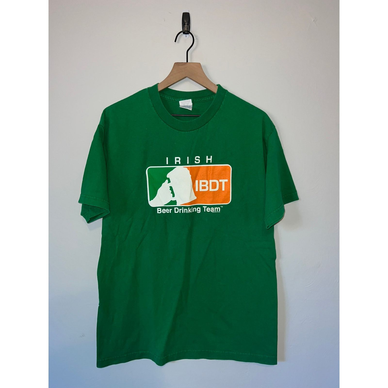Alstyle Vintage Irish Beer Drinking Team Shirt Green Tee 2000s L