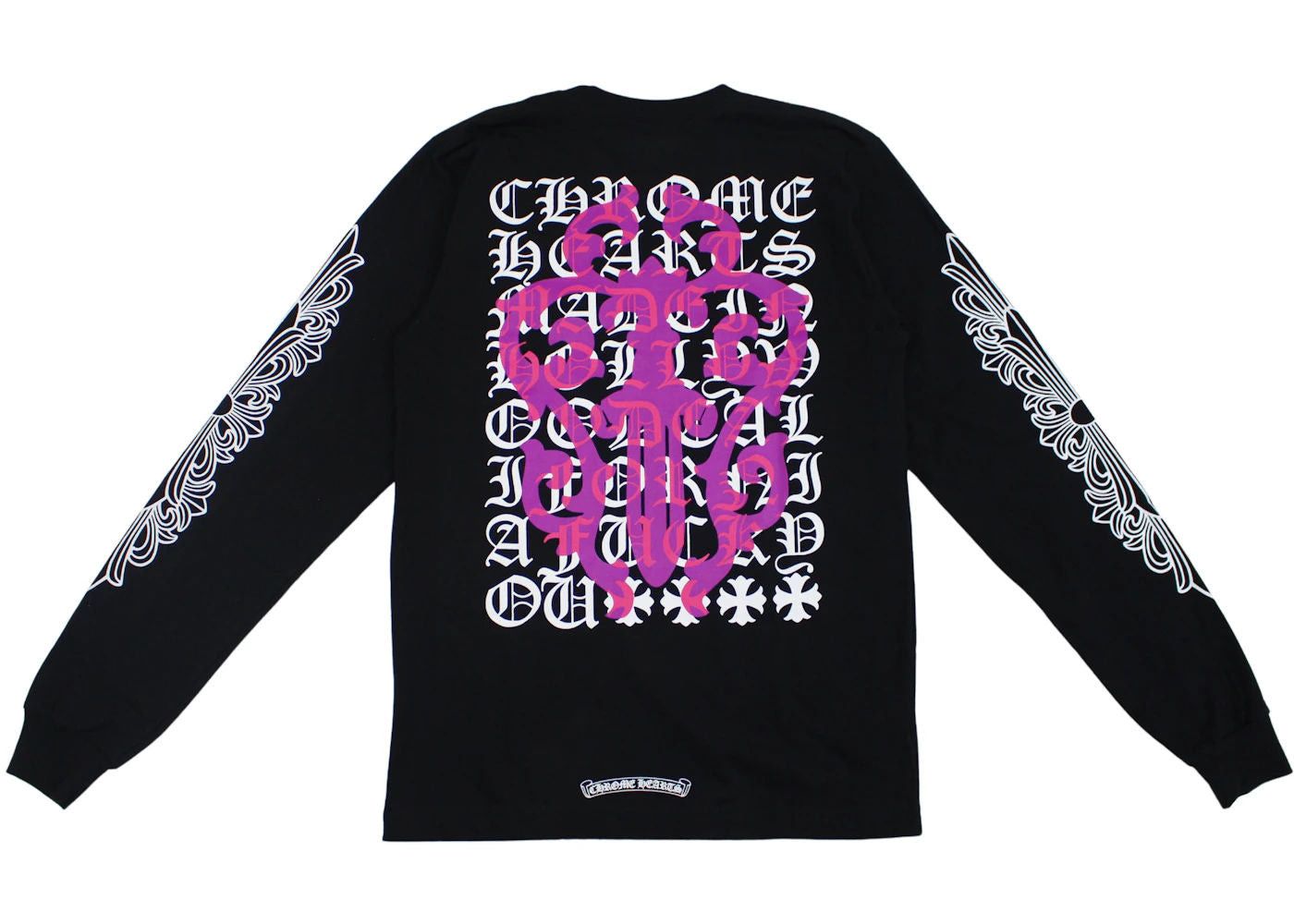 Chrome Hearts Eye Chart Dagger Longsleeve T Shirt Black Lightly Worn Hoodie, Sweatshirt | FlexRushtees.com