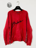 Balmain 2013 Signature Logo Side Zip Crewneck Sweatshirt T-Shirts, Hoodie | FlexRushtees.com