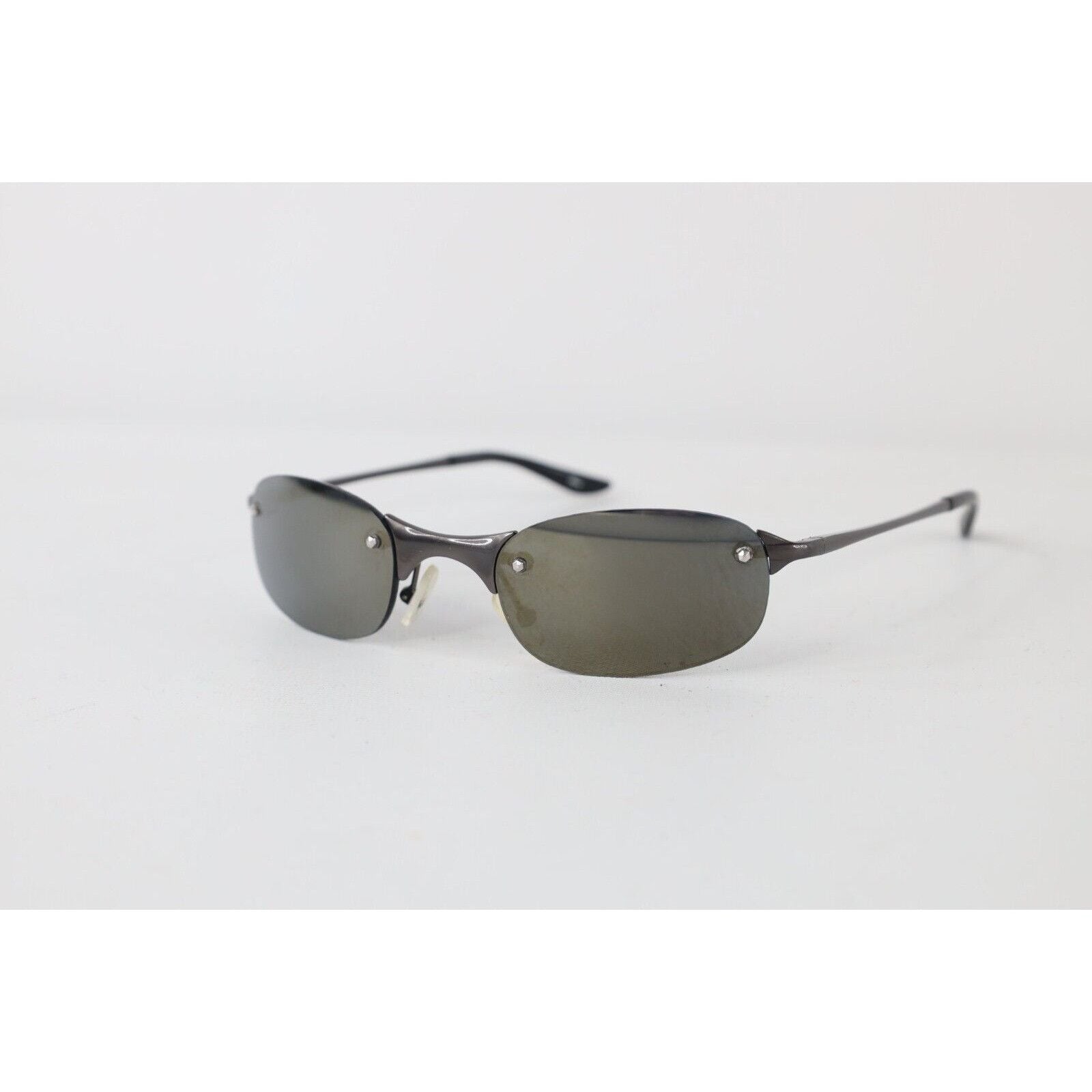 Vintage Y2k Streetwear Matrix Style Oval Mirrored Sunglasses
