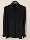 Laurent Paris Saint Laurent Slp 18fw Matte Silk Black Warrior Shirt F42