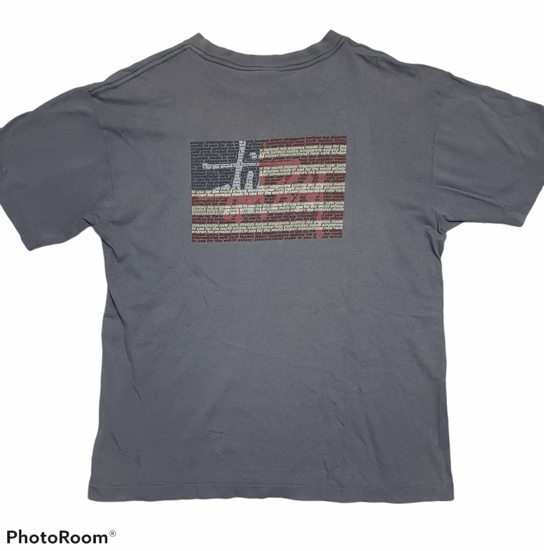 Stussy Tee Vintage 90s Usa Spellout Flag Logo Hoodie, Sweatshirt | FlexRushtees.com