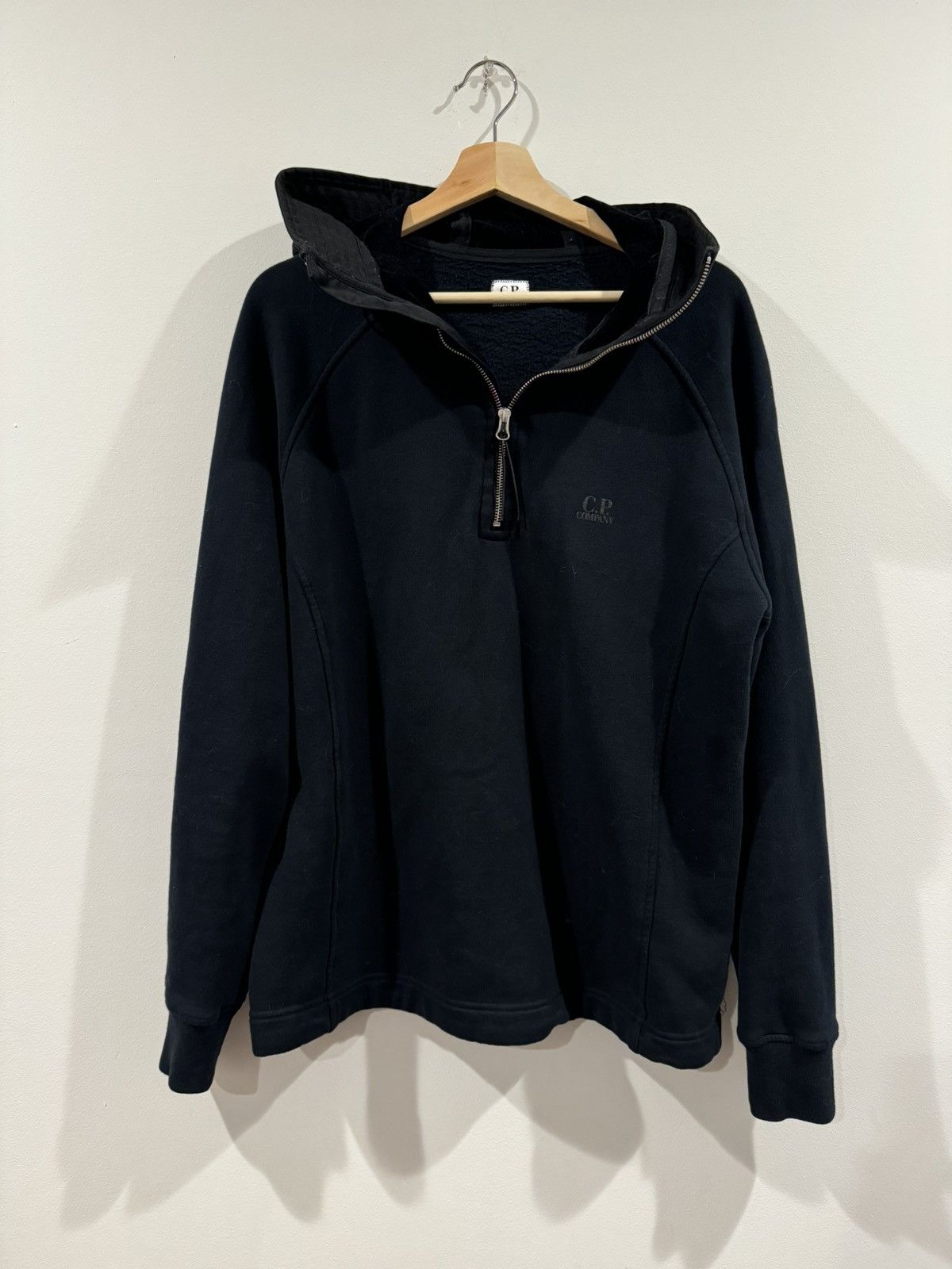 Vintage C P Company Hooded Half Zip Sweatshirt