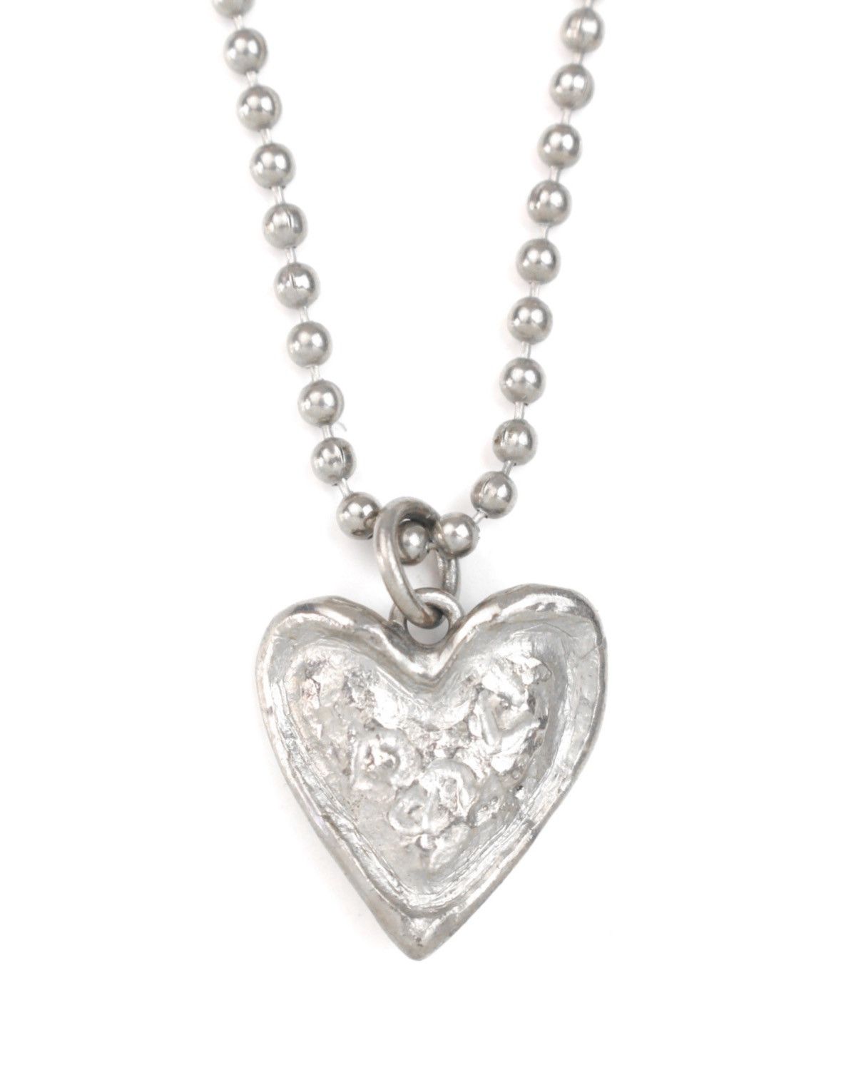 Hysteric Glamour 2000s Japanese Made Liquid Metal Heart Necklace