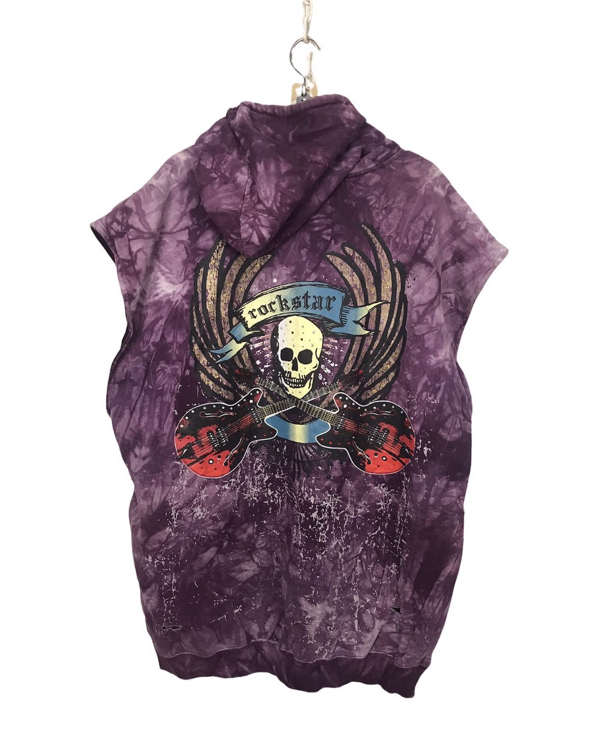 Japanese Brand Rockstar Sleeveless Printed Hoodie T-Shirts, Sweatshirt | FlexRushtees.com