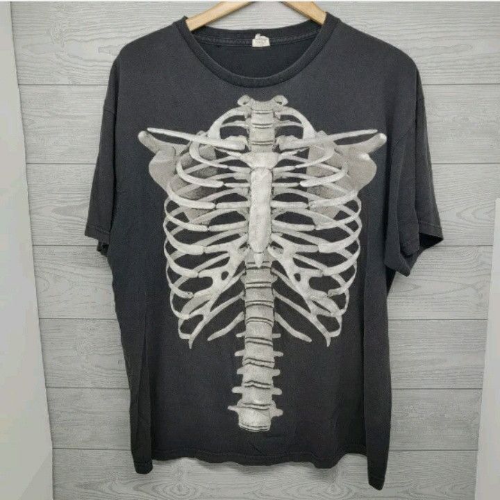Japanese Brand X Vintage Vintage Delta Skeleton T Shirt 1990 90s Hoodie, Sweatshirt | FlexRushtees.com