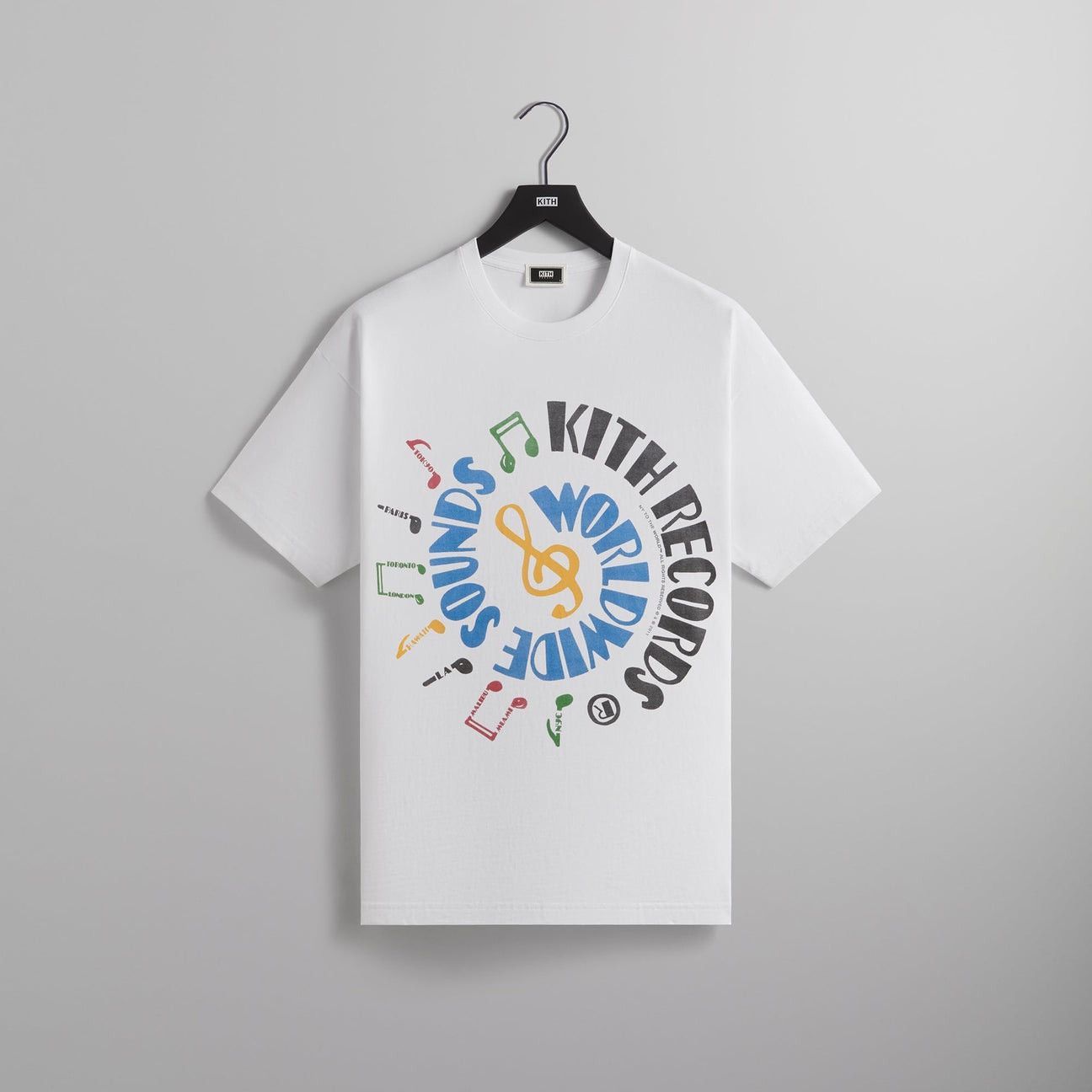 Kith Records Tee White Cotton T Shirt Men S Size Xl Hoodie, Sweatshirt | FlexRushtees.com