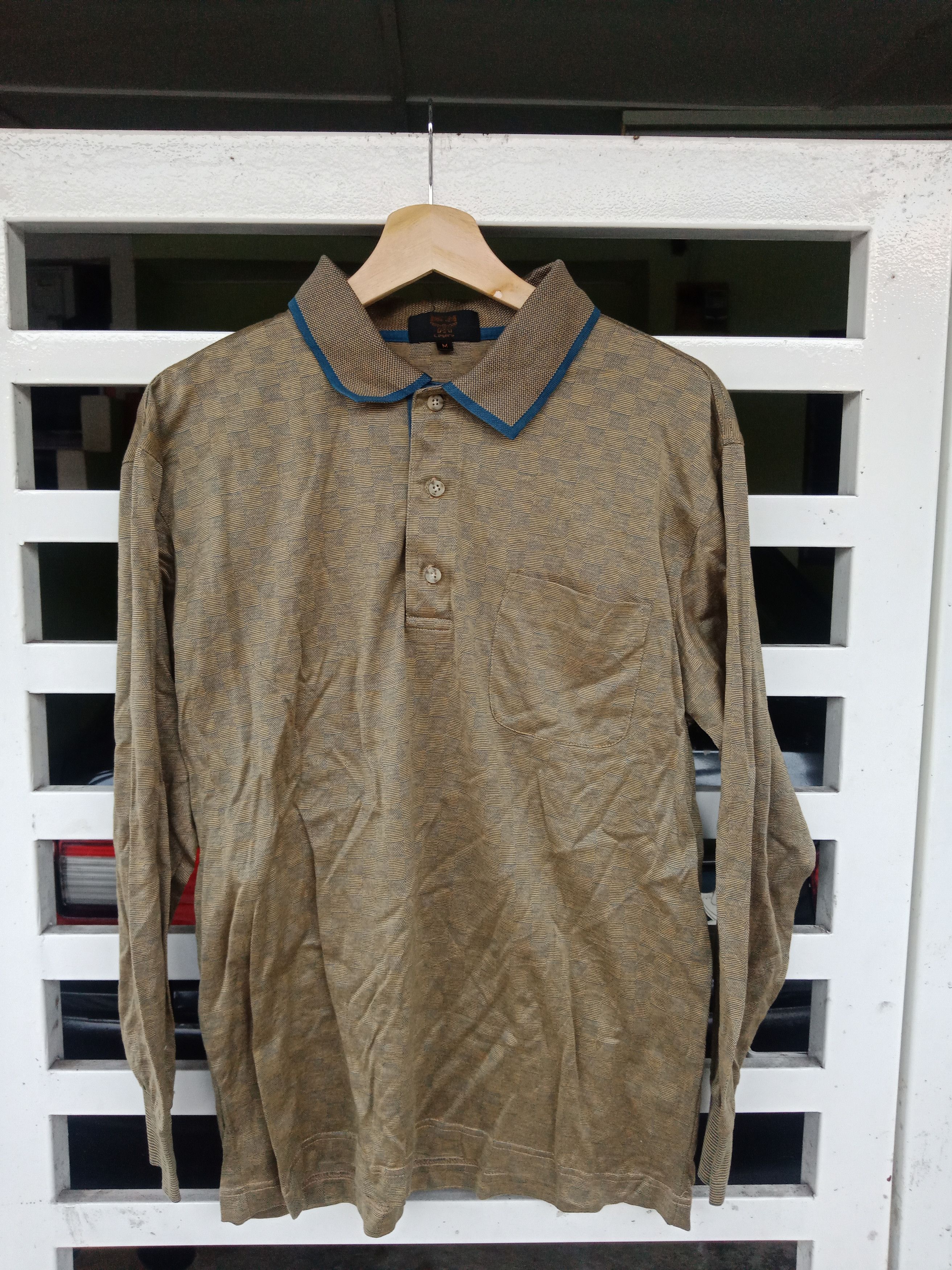 Mcm Embroidered Trigonal Geometry Design Long Sleeve
