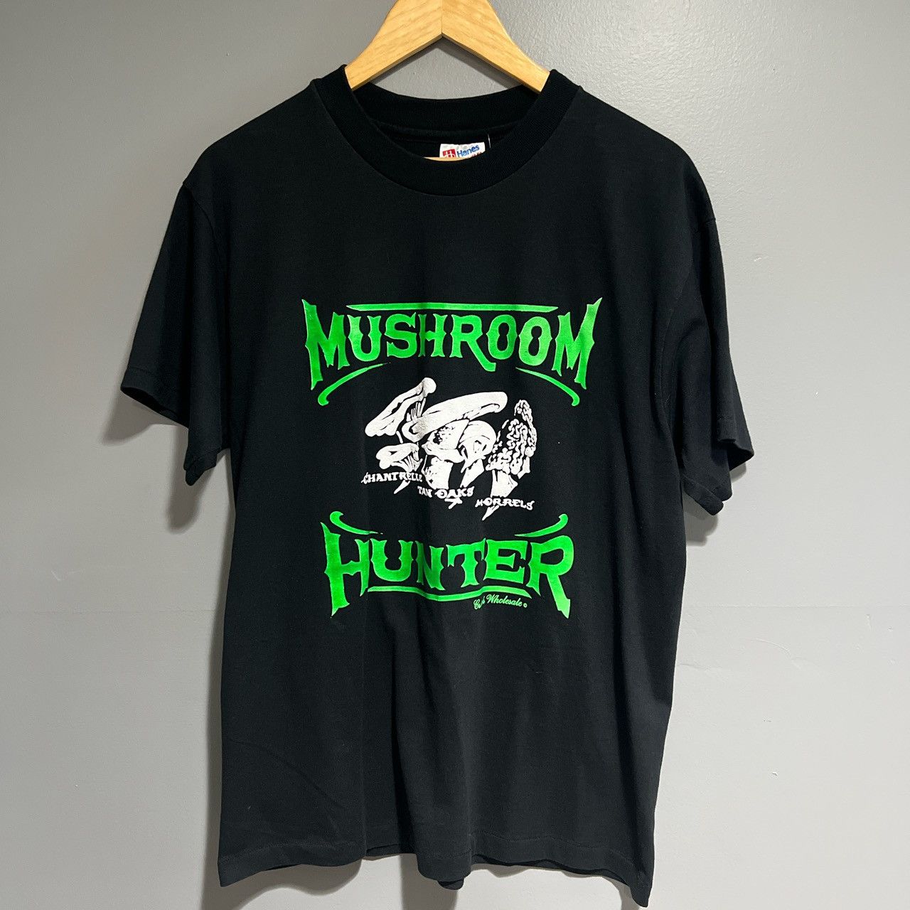 Vintage Mushroom Hunter Neon Green