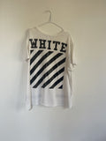 White Off White Diagonal Tee Hoodie, Sweatshirt | FlexRushtees.com
